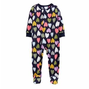 🆕 Carter's One Piece Sleeper Onesie Footie Pajamas Baby Toddler Hearts F…